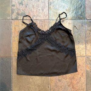 Lulu's Black Lace Cami Top